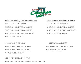 View Golf Course Rates